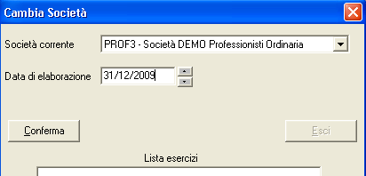 INTRODUZIONE: Gestione archivi delle Società - 19 2.2.1 Annullo Società Funzione che permette di annullare una società, cancellandone il relativo database.