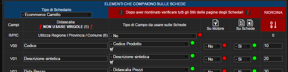 Pagina 10 risultati di una ricerca, ogni elemento e impaginato in base alla pagina richiamata in ciascun O.