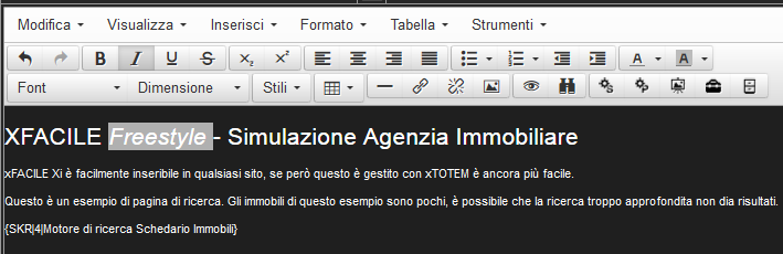 Pagina 5 Pagine che richiamano lo Schedario Tramite si apre la Pagina desiderata e nel punto in cui si vuole la visualizzazione dello schedario cliccare su.