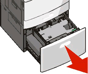 Caricamento dell'alimentatore ad alta capacità da 2.000 fogli L'alimentatore ad alta capacità può contenere 2000 fogli di carta di formato Letter, A4 e Legal (80 g/m 2 o 20 libbre).