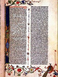 Nasce così il primo sistema di stampa a rilievo con il metodo tipografico che rivoluzionò il modo di stampare libri. Nel 1455 viene pubblicata la prima opera stampata.