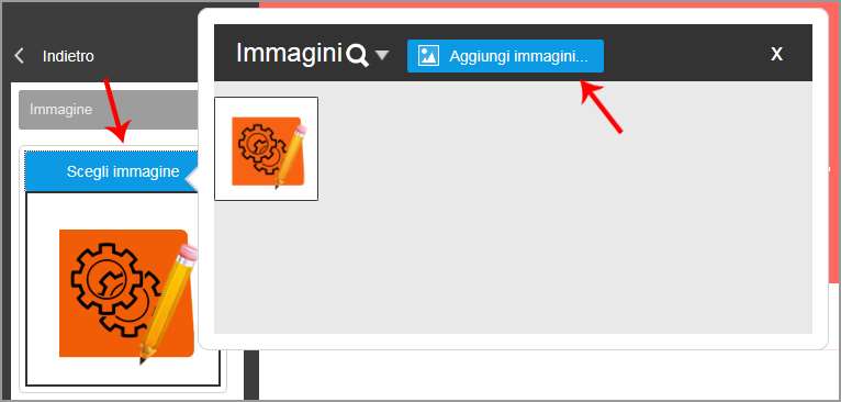 3.Immagine: se si desidera inserire un immagine come sfondo.