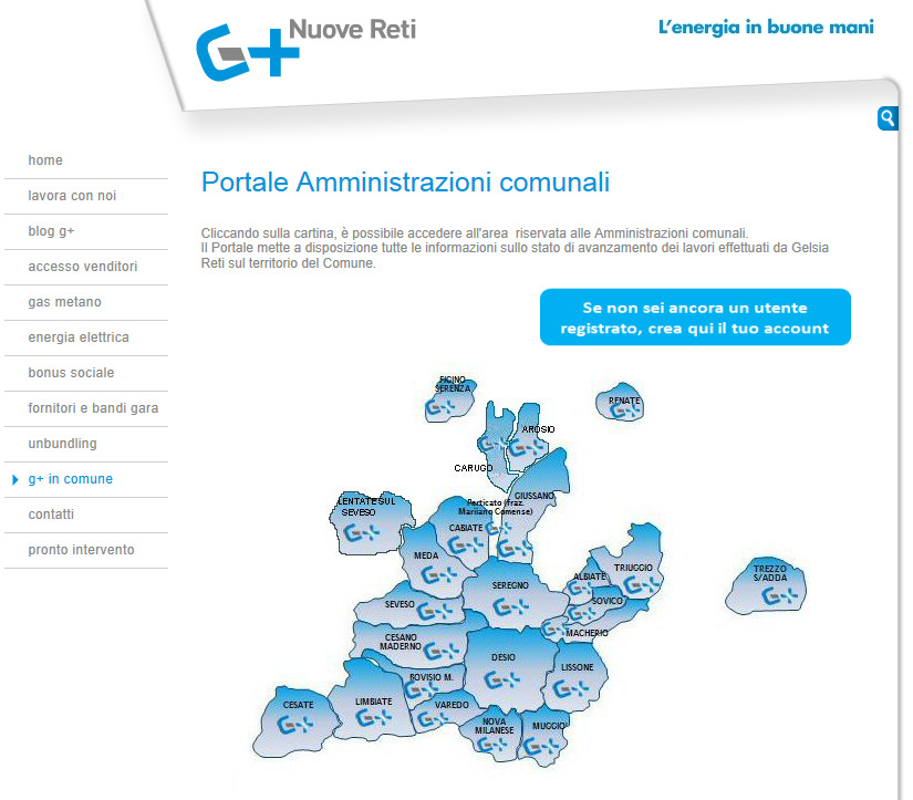 Figura 2 - Link alla pagina di registrazione È ora possibile accedere alla pagina di