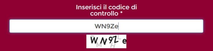 Nazionalità,Codice Fiscale, *Email e *Codice di Controllo.