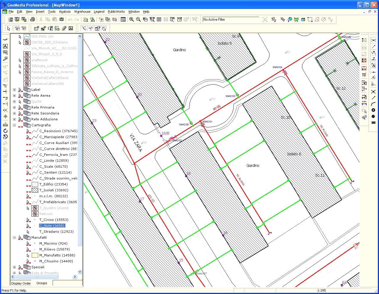 3. Inserimento dei dati rilevati Creazione di un database alfanumerico contenente le informazione di carattere geometrico, costitutivo e descrittivo con eventuale integrazione con il database