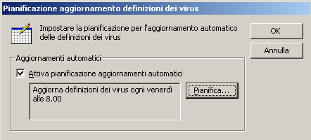 Informazioni di base su Symantec AntiVirus Mantenere aggiornata la protezione antivirus e contro i rischi per la sicurezza 33 LiveUpdate consente la connessione automatica a uno specifico sito Web di