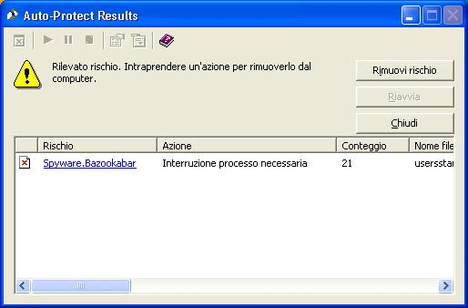 Protezione del computer da virus e rischi per la sicurezza Configurazione della scansione 73 7 In Opzioni di rimedio, selezionare le impostazioni desiderate.