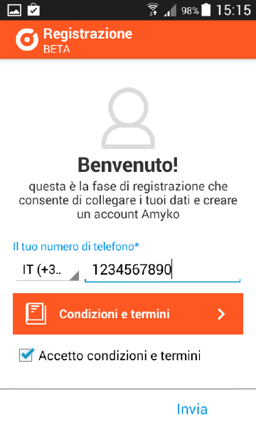 3 INSERISCI IL TUO NUMERO DI CELLULARE