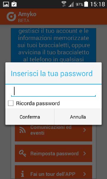 6 ACCEDI ALLA SEZIONE GESTISCI BRACCIALETTI (per sicurezza devi immettere nuovamente la