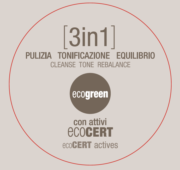 Azione incisiva importante, ma anche normalizzante, si tonifica, si asportano le impurità, ma allo stesso tempo si effettua, attraverso sostanze dermosimili, un riequilibrio fisiologico e funzionale.