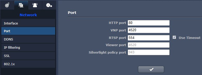 Un ulteriore settaggio da effettuare è l abilitazione al parametro Uso Timeout che si trova all interno della sezione PORTA, nel menù RETE.