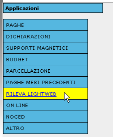 4. PROCEDIMENTI DI ATTIVAZIONE IN RILEVA WEB 4.1.