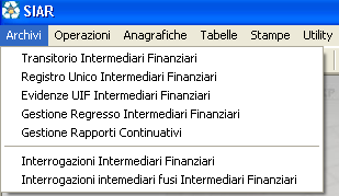 Questa procedura permette di aggiornare il contatore degli anni del sistema e di copiare l'attuale Archivio Unico Informatico in un archivio storico; questa operazione, da eseguire una sola volta