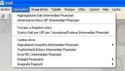 AUI- Archivio unico informatico nel campo tipo interrogazione, verrà creato all interno della cartella x:\ipsoware\wk\siar\ascfile il file CAMPIONE.