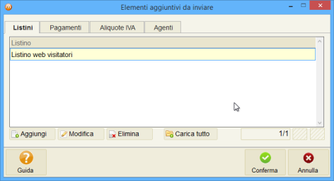 1 2 3 4 5 6 7 8 9 1. Premere il tasto Nuovo : comparirà la schermata di inserimento di un nuovo profilo sincro. 2. Compilare la descrizione. 3. Dal menu a tendina selezionare il gruppo clienti da scambiare creato in precedenza.