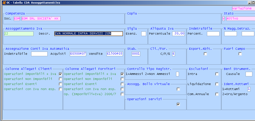 Divulgazione Implementazione/Modifica Software DIVULGAZIONE MODIFICA SW0003007 *** Comunicazione dati Black List *** 1.