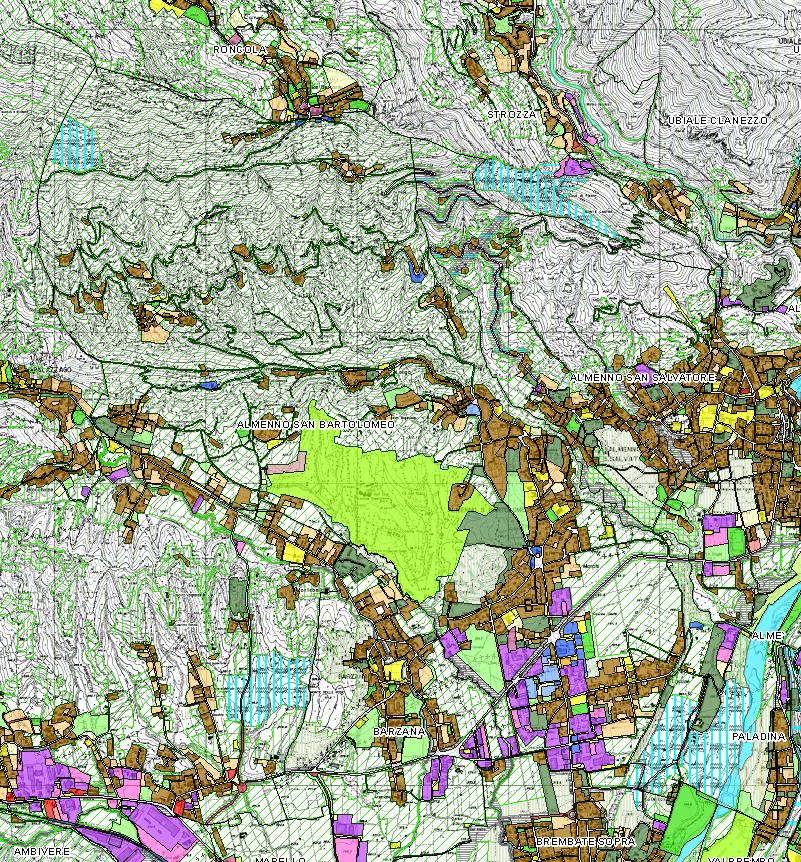 Figura 3: I principali contenuti della pianificazione territoriale Anno 2006 (Elaborazione dati Siter@ - Sistema