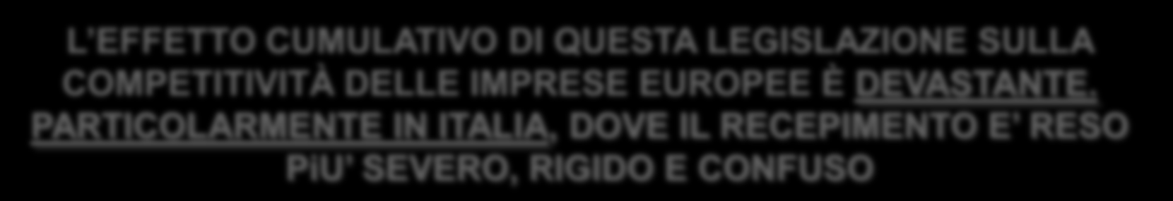 : esiste una elevata capacità di raffinazione al di fuori dell Europa, specificatamente dedicata all esportazione di prodotti finiti, che sta godendo di molteplici vantaggi in quanto è soggetta a