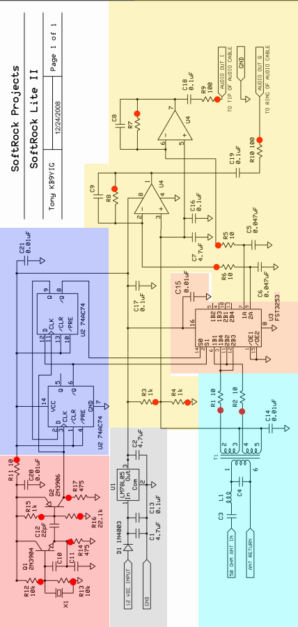 30 Schema elettrico di una delle version del SoftRock, il Lite II-