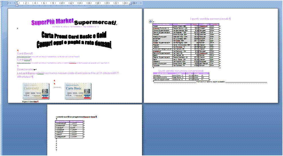 AM3 Elaborazione testi livello avanzato 79 Figura 3.84 Cambiamento dell orientamento della pagina in una sola sezione. AM3.5.