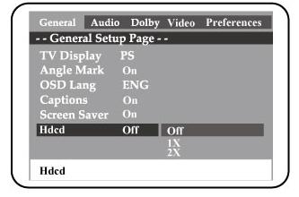 IMPOSTAZIONI DI SISTEMA Menu di impostazione generale Per accedere a tale menu, selezionare l opzione Generale, quindi utilizzare i tasti per scegliere l opzione desiderata e premere il tasto ENTER