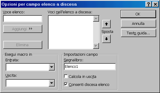 6. Inserimento di campi semplici per modulistica Per inserire delle caselle per l'inserimento del testo, selezionare dal menu Visualizza --> Barre degli strumenti --> Moduli.