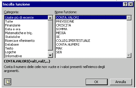 Dispense di Informatica Libera Foglio di calcolo con Microsoft Excel 2003 - III 1. Scrittura di formule con Autocomposizione Funzione 2. Tabelle Pivot per l'analisi dei dati 1.