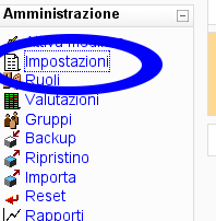 Impostazioni corso Aprite il vostro corso