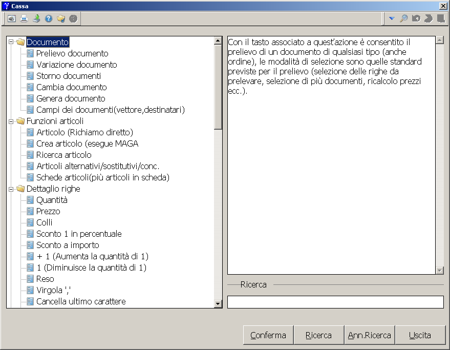 CVISIONE Rientro/Restituzione/Trasformazione c/visione Per le restituzioni e i resi con selezione dei documenti di un solo cliente, dopo aver valorizzato su una delle righe il numero documento, quest