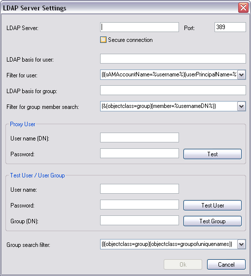 Bosch Video Management System Pagina Gruppi utenti it 331 Impostazioni server LDAP Server LDAP: Digitare il nome del server LDAP.