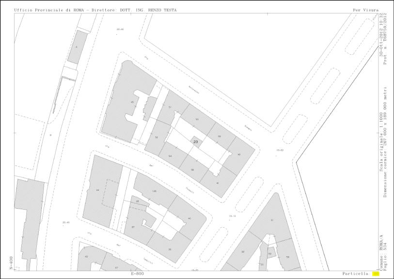 Se si seleziona Mappe limitrofe, indicare, se presente, anche la sezione; in questo modo il sistema produrrà una mappa che, oltre a contenere le particelle del foglio indicato negli estremi della