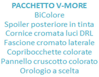 LUCIDO NERO o BIANCO NERO CHRONO (di serie su V- TOP) o KANJY o CARBON BIANCO ARTICO