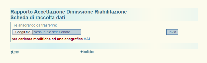 Figura 5 In alternativa, è possibile inserire le informazioni anagrafiche mediante l invio di un file in formato XML.