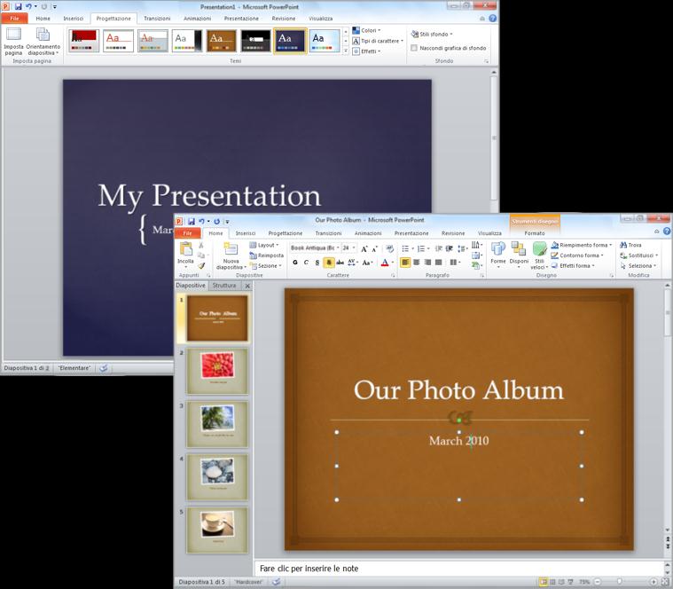 Meno tempo, meno fatica Supporto per più finestre (SDI) Novità PowerPoint 2010 offre una nuova flessibilità quando è necessario lavorare a più presentazioni contemporaneamente.