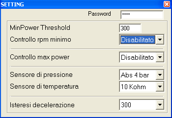 Attiva la funzione di reset e ripristino dei parametri originali di deaulf, click su gpl se si desidera la configurazione gpl standard, click su metano se si desidera la configurazione metano