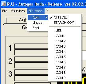 10 Barra dei menu Barra dei menu, ( parte alta della finestra). troviamo le seguenti voci: FILE Apri: scarica una configurazione auto salvata in precedenza.