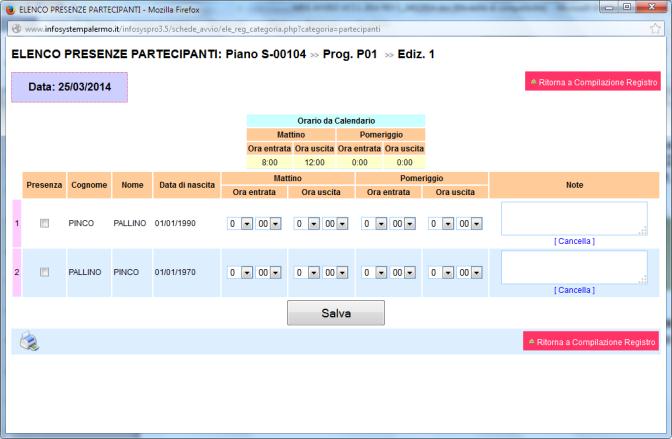 schede allievo Fon03 per ogni edizione, entro la chiusura del Piano Formativo.