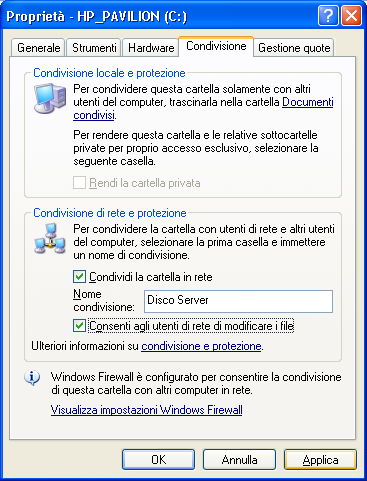 Le operazioni da compiere sono le seguenti: A) CONFIGURAZIONE SERVER - Condividere in rete il Disco Fisso dove è installato CRONO (di solito è il disco C:).