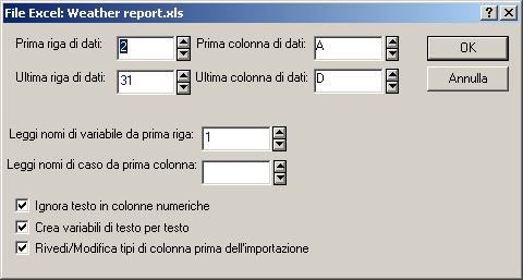 Capitolo 2: Esempi Passo-Passo Premere il pulsante Apri come una Cartella di Excel in modo da visualizzare il file Excel.
