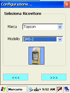 Creazione nuovo profilo Lanciare la versione aggiornata di Mercurio Selezionare crea un nuovo progetto Selezionare la cartella cfcard\lavori gps In name inserire il nome del progetto Premere ok posto