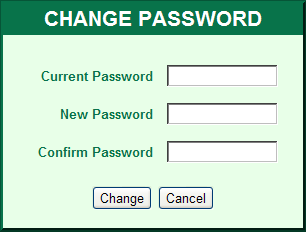 5.4 REIMPOSTAZIONE PASSWORD Tramite questa finestra è possibile modificare la password di accesso all interfaccia di configurazione.