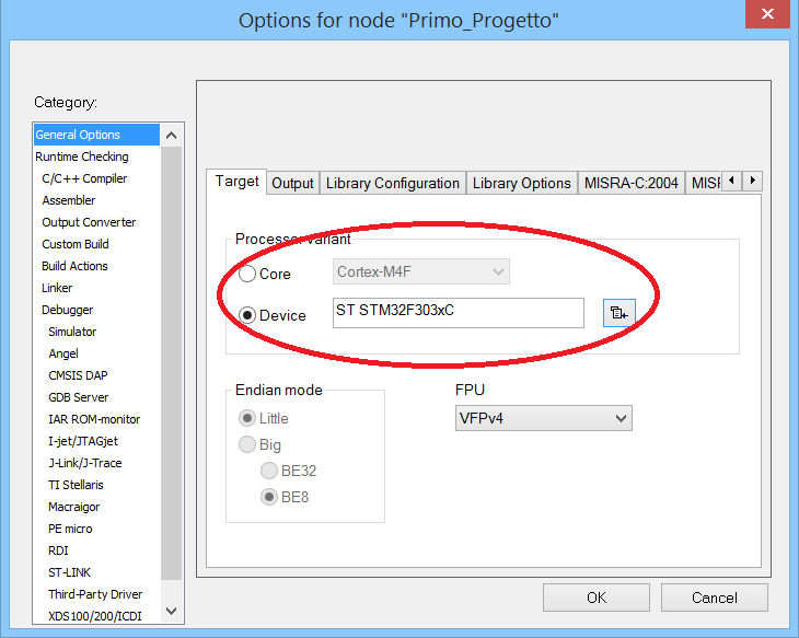 (Figura 5) Fatto ciò ci basterà configurare il Preprocessor che troviamo nella categoria C/C++ Compiler, in modo da selezionare le cartelli a cui il compilatore deve fare riferimento.