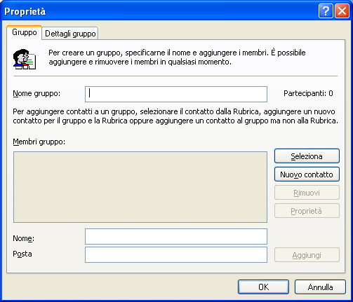 Pagina 42 di 46 Nella finestra di dialogo che viene visualizzata, digitare il nome che vogliamo assegnare al gruppo all'interno della casella di testo Nome gruppo.