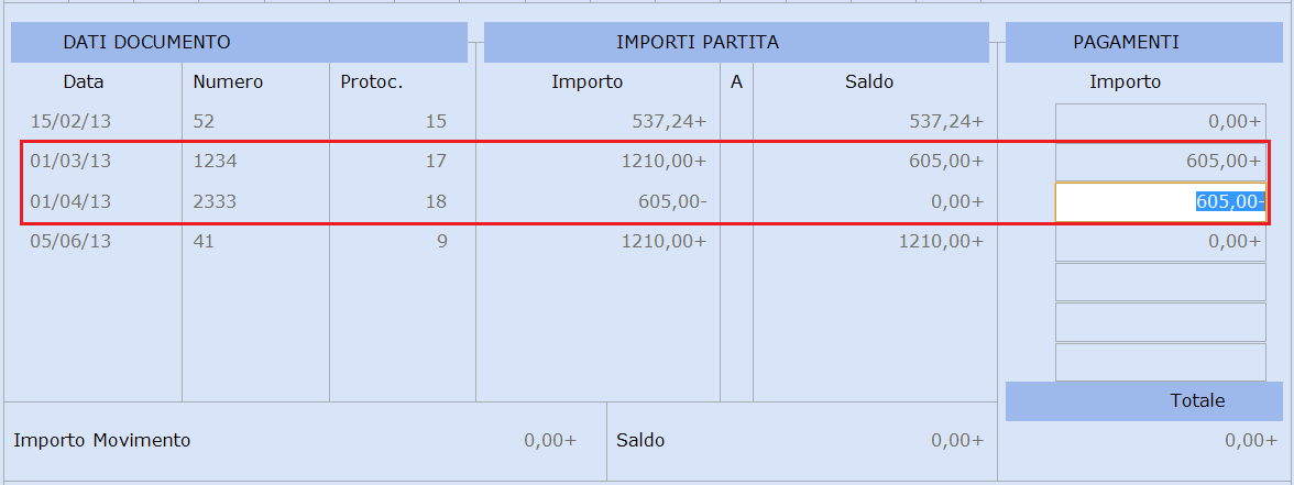 Nota Bene per Note di Credito Nel caso di registrazione di una nota di credito (esempio causale 01100) con Iva ad esigibilità differita si consiglia di provvedere a pagare (causale 103) e compensare