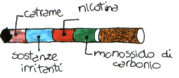 Le varie sostanze tossiche presenti nella sigaretta.