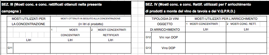 Il campo G10 è stato inserito affinché si possa far quadrare il bilancio fra i prodotti introdotti in cantina, i prodotti ceduti e i prodotti detenuti al 30 novembre.