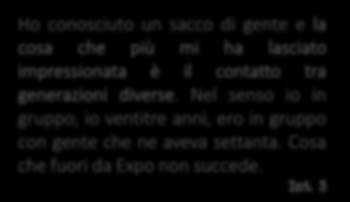 la parola ai volontari: le interviste Sono arrivata senza conoscere nessuno, subito subito ho trovato un ambiente molto familiare, anche tra noi volontari avevamo subito legato, fatto amicizia, senza