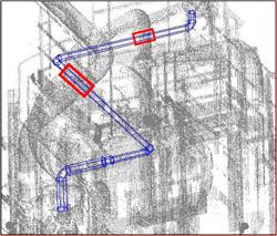 LASER SCANNING 3-D STATO DELL ARTE DETERMINAZIONE INTERFERENZE TRA NUVOLE DI PUNTI E OGGETTI CAD