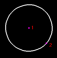 Tracciare un cerchio È possibile creare un cerchio in editor tracce selezionando due punti. Per tracciare un cerchio: 1. Aprire l'editor tracce. 2. Cliccare sul pulsante Traccia cerchio:. 3.