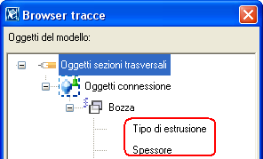 Per impostare lo spessore di una traccia: 1. In editor tracce tracciare una polilinea aperta. 2. Effettuare una delle seguenti operazioni: Per impostare uno spessore fisso: 1.